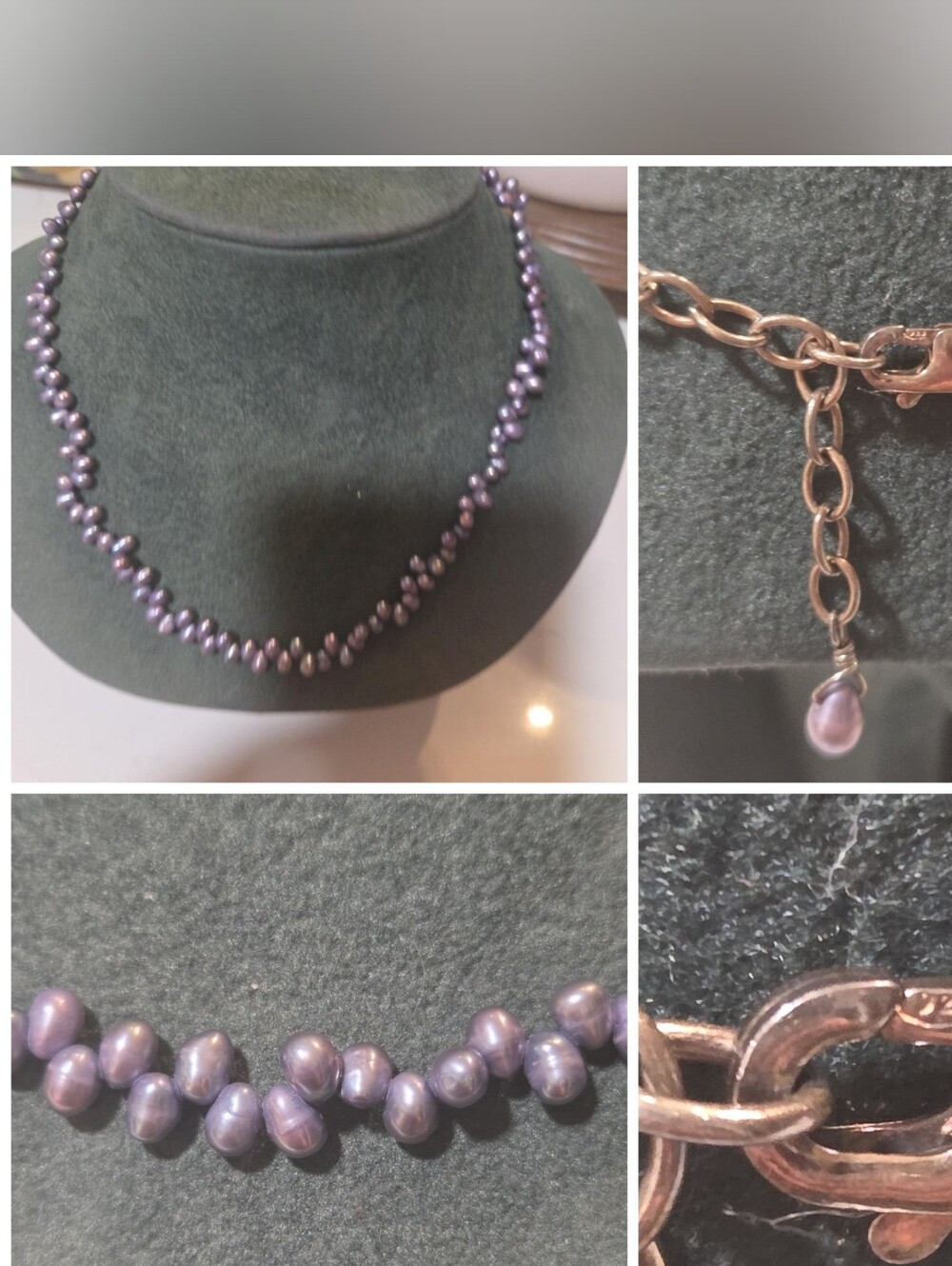 Purple Freshwater Pearl Necklace –